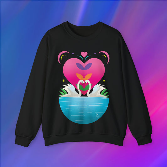 Love Swans Unisex Sweatshirt - XanderWitch Creative