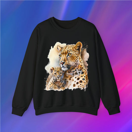 Leopard Mom and Baby Unisex Sweatshirt - XanderWitch Creative