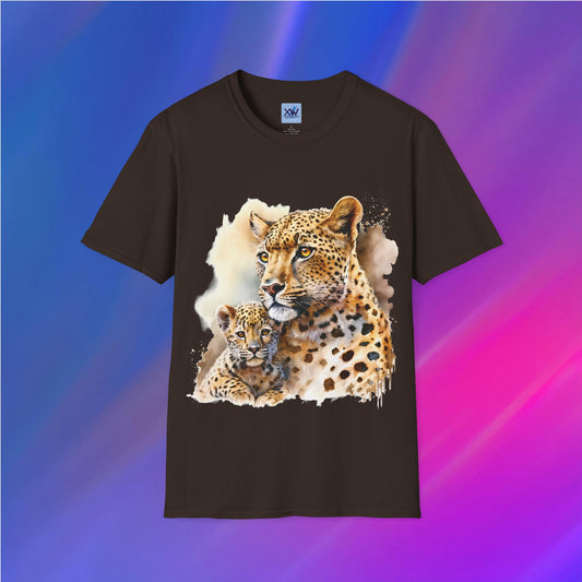 Leopard Mom and Baby Unisex T-Shirt - XanderWitch Creative