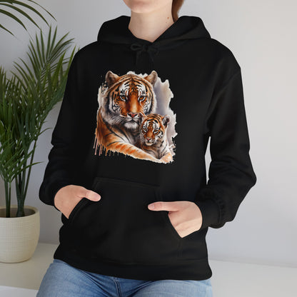 Tiger Mom and Baby Unisex Hoodie - XanderWitch Creative