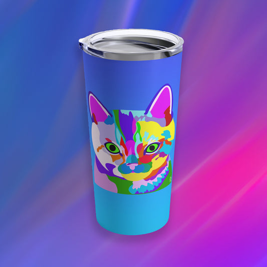 20 oz Colorful Cat Tumbler - XanderWitch Creative