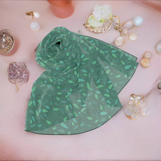 Green Petals Poly Scarf - XanderWitch Creative