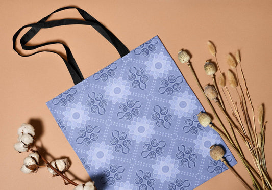 Blue Lotus Reusable Tote Bag - XanderWitch Creative