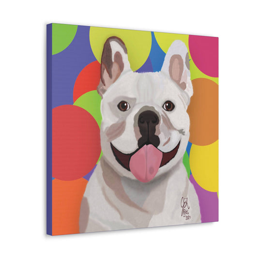 Rainbow French Bulldog Canvas Wrap - XanderWitch Creative