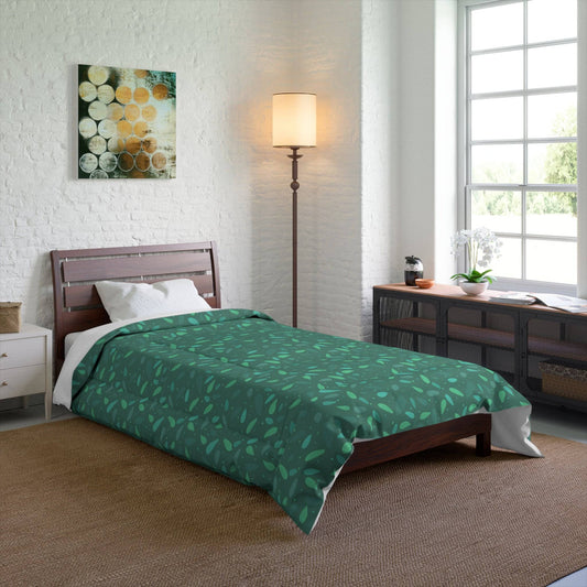 Green Petals Comforter - XanderWitch Creative